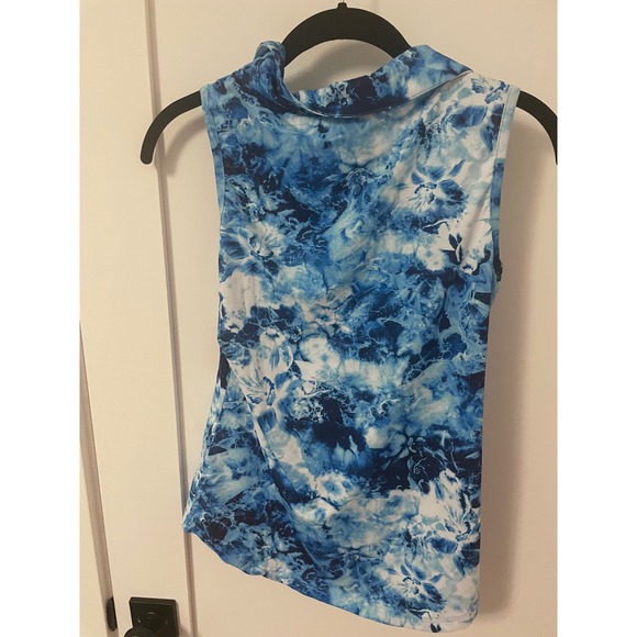 Scales Sleeveless Golf Polo Shirt XSMALL‎ Blue White Athletic Activewear - Picture 4 of 5